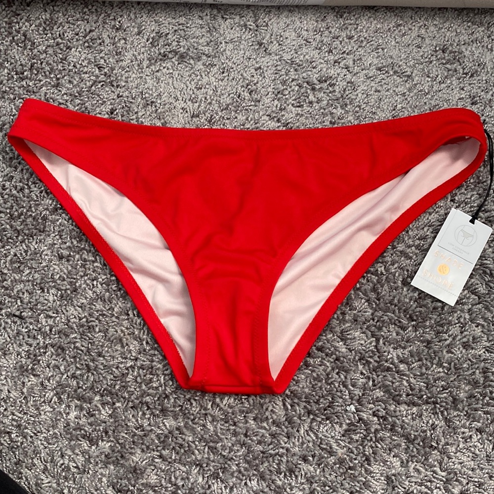 Shade and shore red bikini bottom